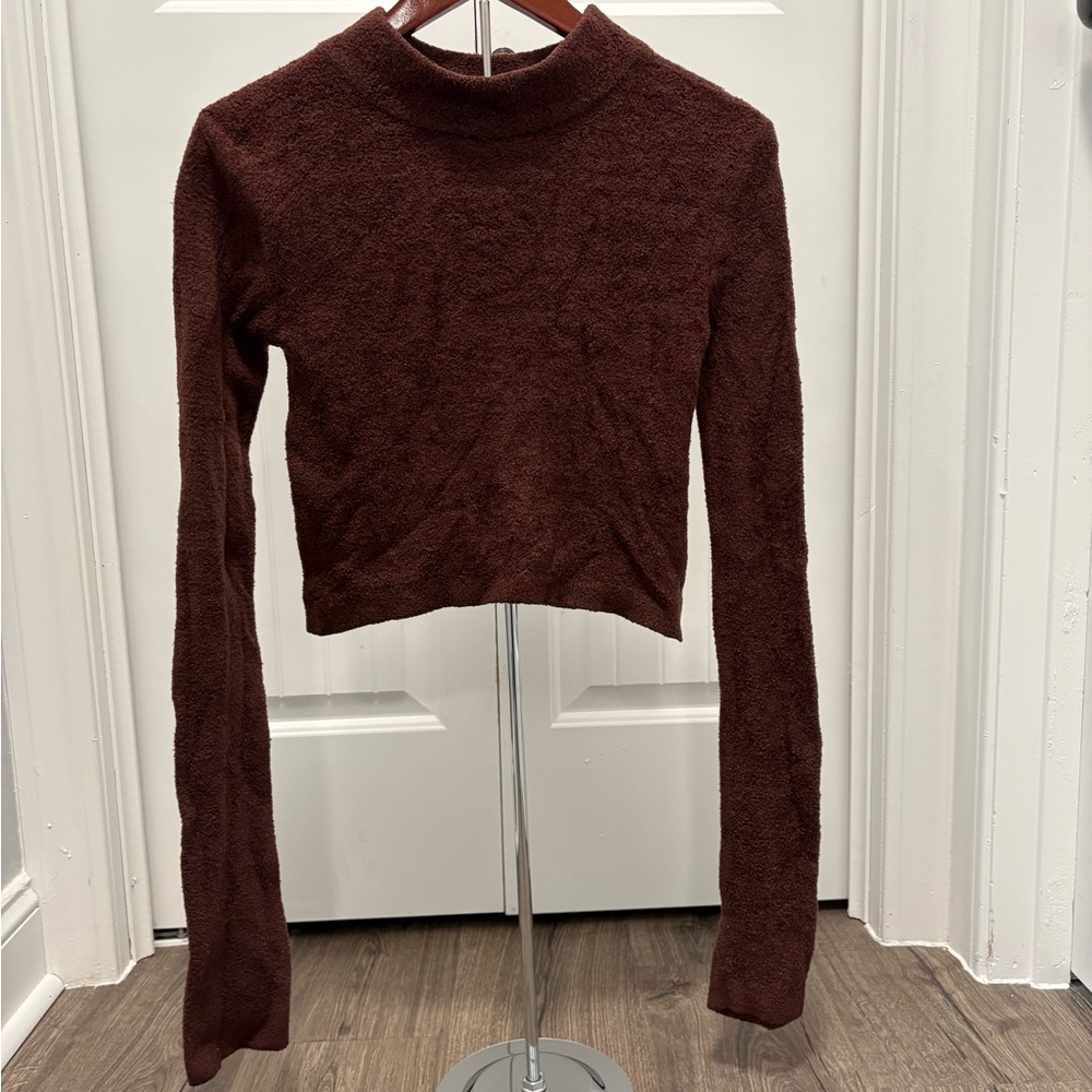 Double Zero Chocolate Brown Crop Top